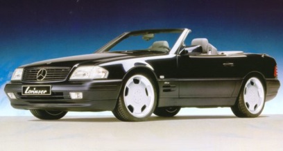 Mercedes SL-Klasse Front Black Sedan View