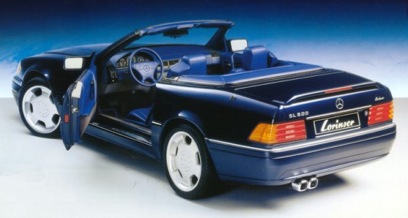 Mercedes SL-Klasse Rear Blue Sedan View